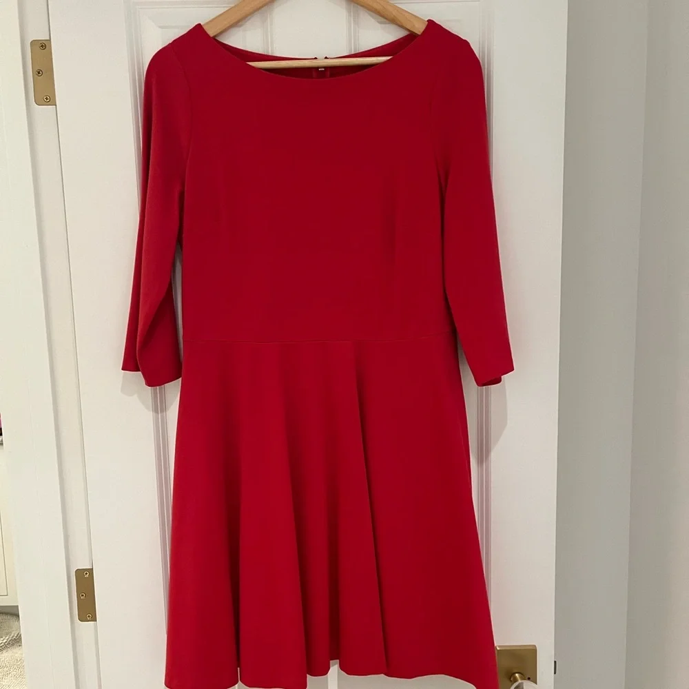 Kate Spade Red 3/4 Sleeve Dress - Picture 1 of 6